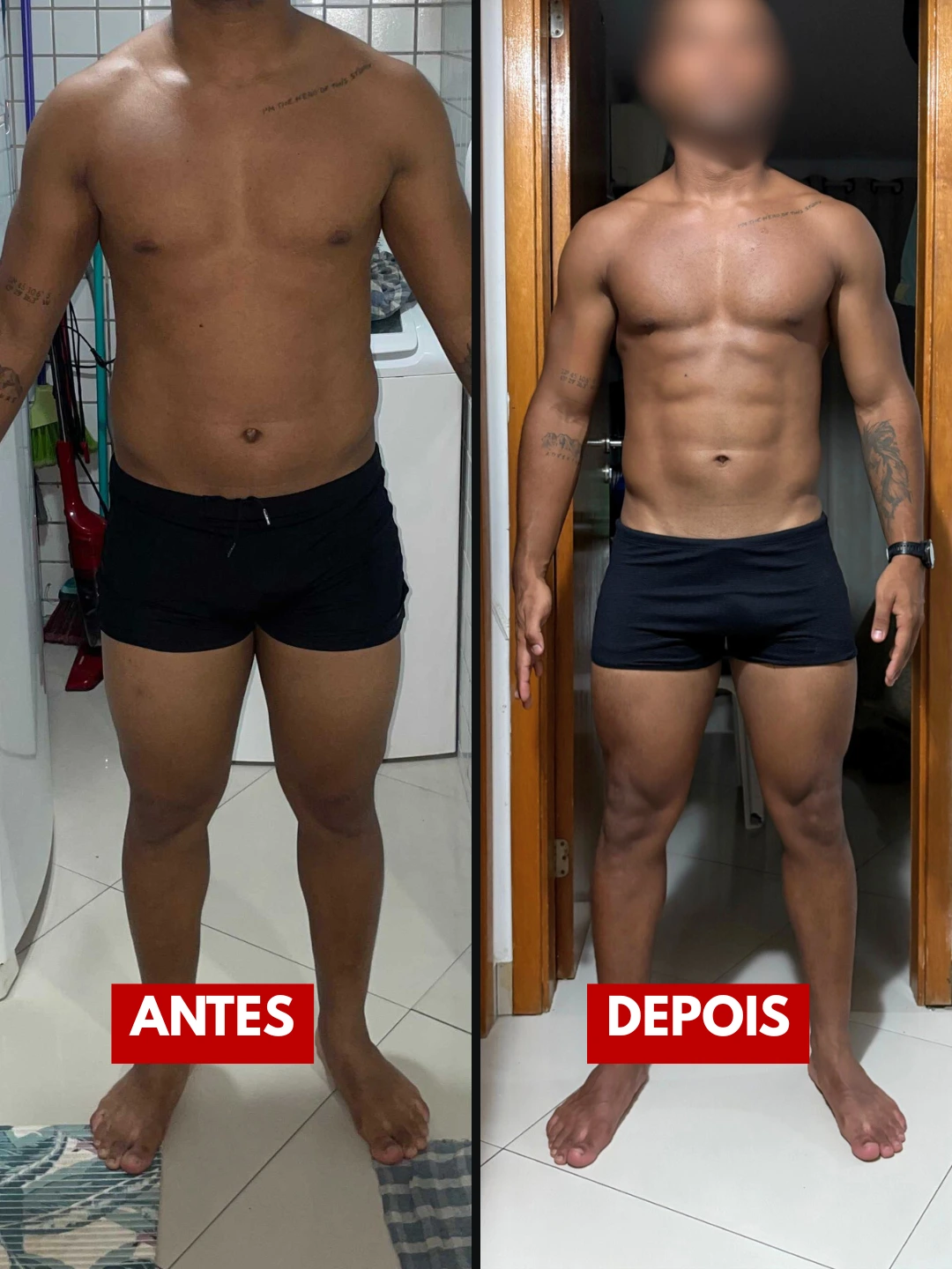 antes e depois