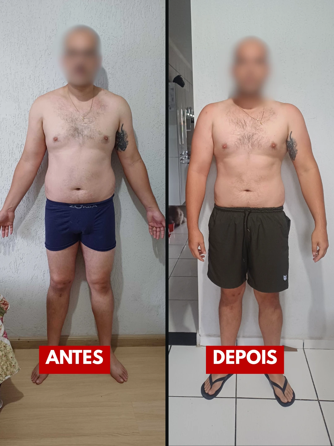 antes e depois