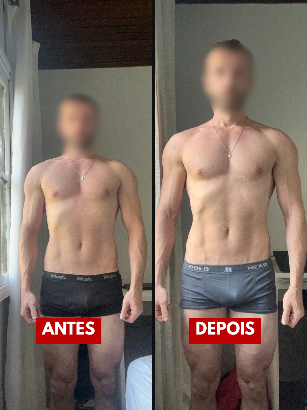 antes e depois