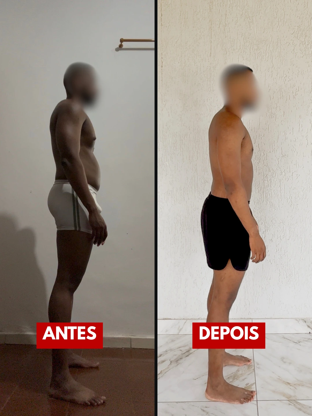 antes e depois
